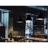 Besa Lighting Dylan Stem Pendant, Silver, Black Finish, 1x30W LED 1TT-DYLANSL-LED-BK